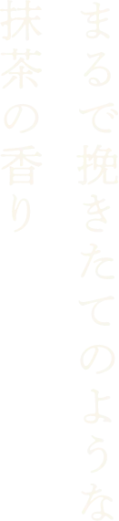 まるで挽きたてのような抹茶の香り